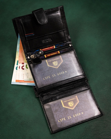 Zestaw prezentowy: skórzany portfel i brelok PETERSON PTN SET-M-1549L-KCS