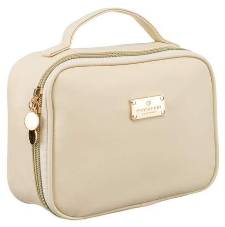 Women's Travel Cosmetic Bag with Handle PTN KOS-L03-P Light Beige Peterson