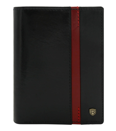 Portfel męski skórzany N62-RVTP-3050 Black-Red