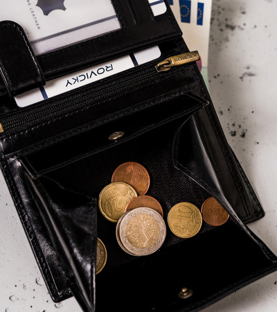 Men's Leather Wallet N62-RVTP-3050 Black-Red