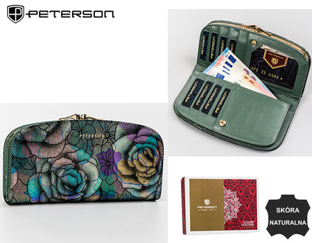 PETERSON PTN 42123-MD RFID leather wallet