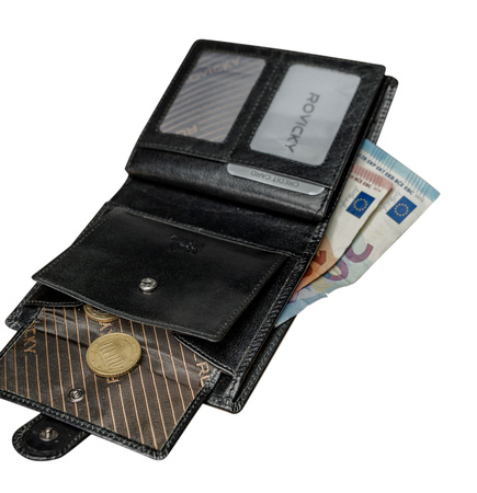 Portfel skórzany RFID ROVICKY PC-106L-BAR