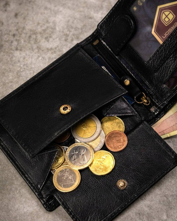 Gift set: leather wallet and keyring PETERSON PTN SET-M-N994-GVT