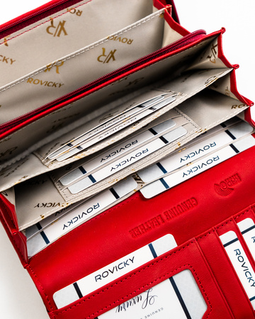 Portfel damski skórzany RH-20A-1-RS Red