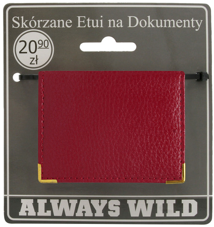 Skórzane etui na dokumetny 302-BL Pink