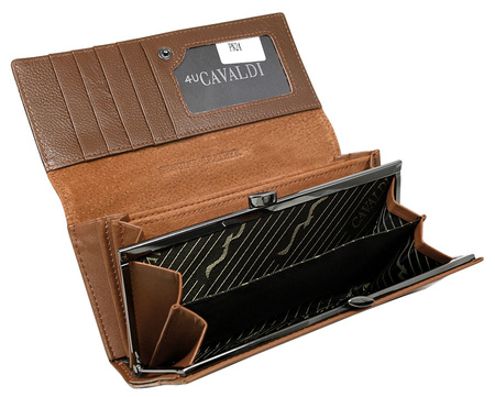 Portfel damski skórzany+ PU PN24-FL-BL MULTI