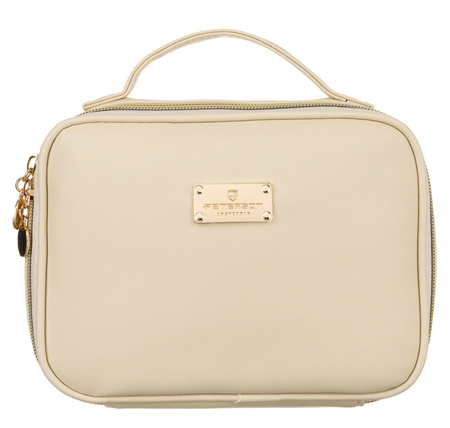 Women's Travel Cosmetic Bag with Handle PTN KOS-L03-P Light Beige Peterson