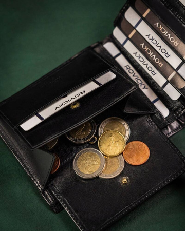 ROVICKY 22321-VT-RVT Black RFID leather wallet