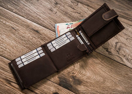 Portfel męski skórzan na blistrze N992L-CHM-BL-DEER Brown