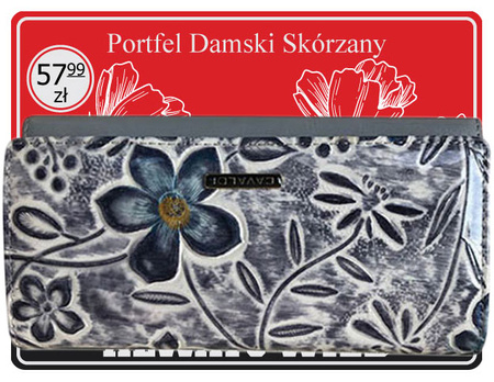 Portfel skóra + PU PN22-FL-BL Purple