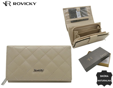 Portfel skórzany R-RD-21-GCL-Q Beige