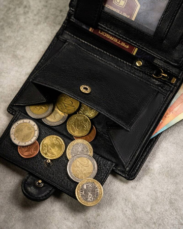 Men's Gift Set: Leather Wallet and Keychain PETERSON PTN SET-M-N4L-D