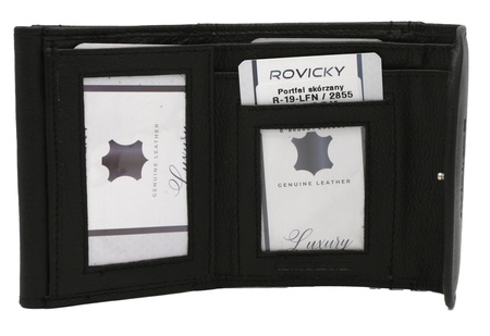 Portfel damski skórzany R-19-LFN Black