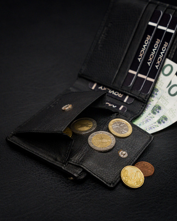 Portfel skórzany RFID ROVICKY N8824-PZ-CCR Black