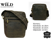 Leather bag 250587-MH BROWN