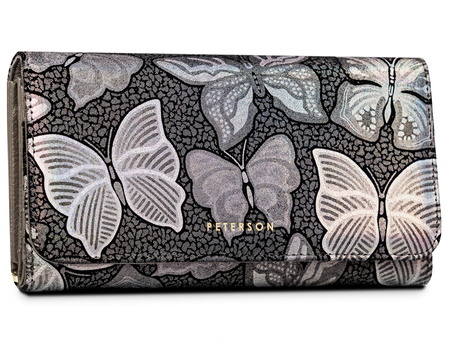 Portfel skórzany RFID PETERSON PTN 421077-ONBF