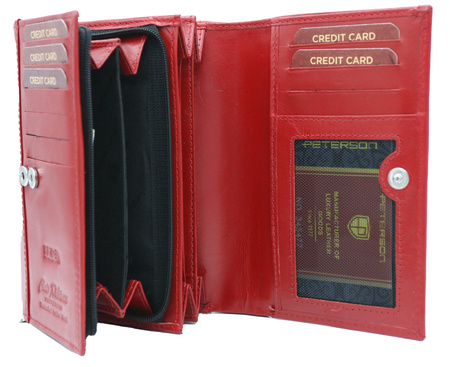 Portfel damski skórzany PTN D15-NGV Red