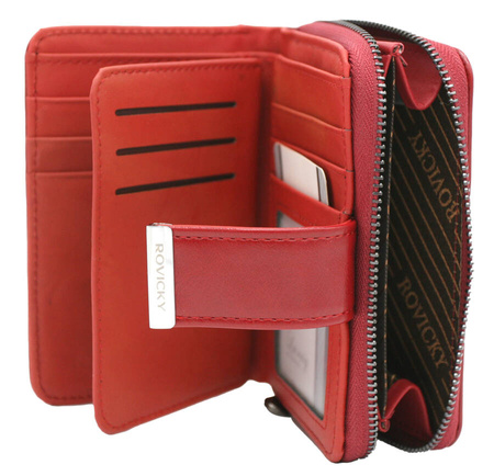 Women's Leather+PU Wallet RPX-31-PMT Red