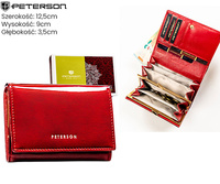 Portfel damski Skórzany PS445-SH Red