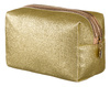 A glittering single-compartment travel vanity bag PTN KOS-L02-B Gold Peterson