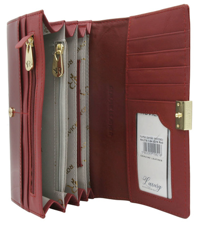Portfel skórzany ROVICKY RH-27A-1-SH Red