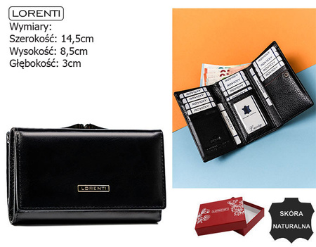 Portfel damski skórzany 55020-GBL Black