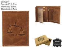 Leather wallet with the Libra zodiac sign RFID ALWAYS WILD N4-CHM-LIBR