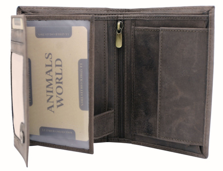 A men's wallet made of natural nubuck leather RFID Always Wild N4-CHM-DOG-1