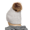 Warm Women's Hat with Angora Blend PETERSON PTN HAT-07 Grey