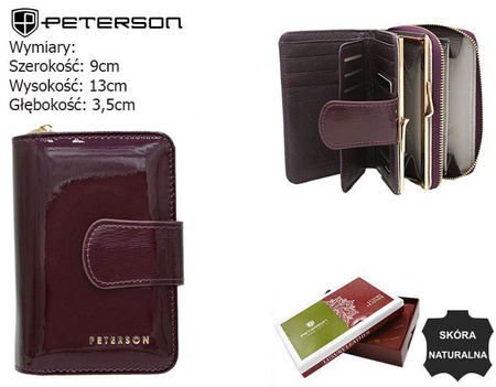 Women's leather wallet PTN 425214-SH Purple