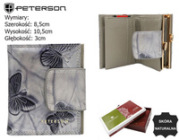 Leather wallet RFID PETERSON PTN 42329-BF