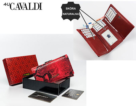 Portfel damski skóra+PU PX23-DNH Red