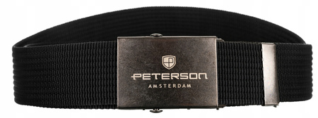 Pasek parciany PETERSON PTN OLD SILVER-BLACK