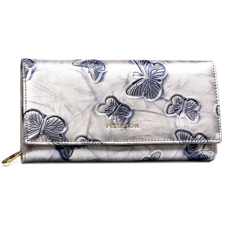 Portfel damski skórzany PTN 42106-BF Silver