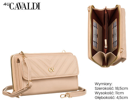 PU handbag-wallet M-11-7935 Beige