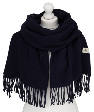 Large Women's Plaid Scarf with Fringes by Peterson SP100 Grey