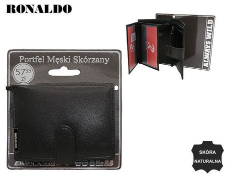 Portfel męski skórzany RM-04L-DBF-BL Black