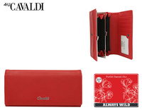 Portfel z eko skóry 4U CAVALDI na blistrze GD24-DNM-BL Red