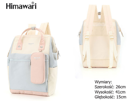 Podróżny plecak Himawari z kieszenią na laptopa oraz etui na telefon 1027-05