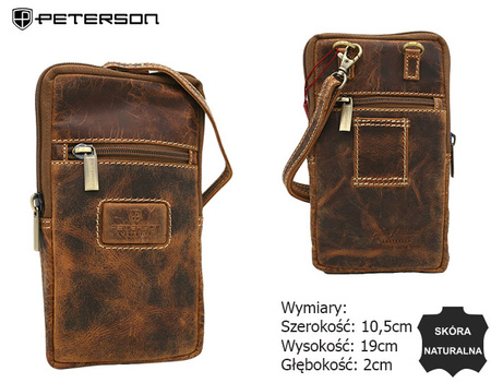 Torba skórzana PTN 1277-TMH Tan