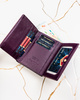 Portfel damski skóra naturalna+PU PTN PS15-09-HNL Purple
