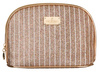 A glittering single-compartment travel cosmetic bag PTN KOS-L01-B Gold Rose Peterson