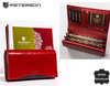 Portfel skórzany RFID PETERSON PTN PL-411 Red+Black