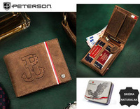 PETERSON PTN 304PW-02 2-1-4 RFID leather wallet