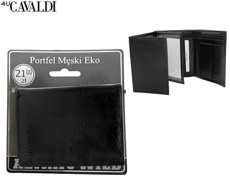 Portfel męski eko na blistrze F18-072-BL Black