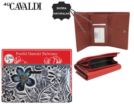 Portfel skóra + PU PN29-FL-BL Purple