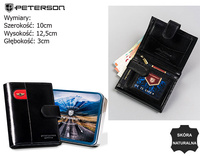 Portfel męski skórzany PTN 22309L-VT-E Black+Red