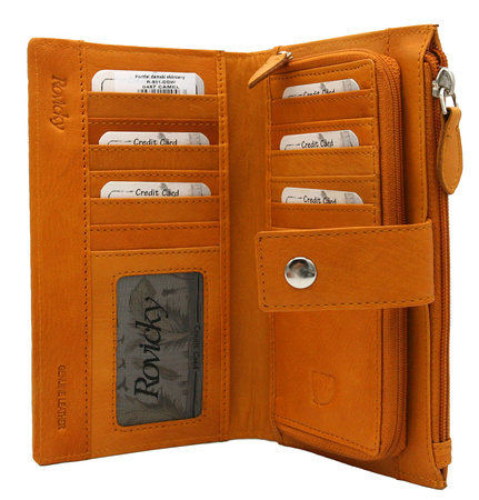 Portfel skórzany RFID ROVICKY R-861-DDW