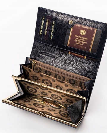 Leather wallet RFID PETERSON PTN BC-466