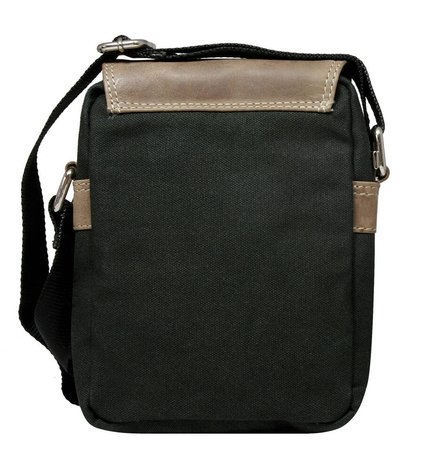 Torba skóra+Canvas 591-MHC BLACK